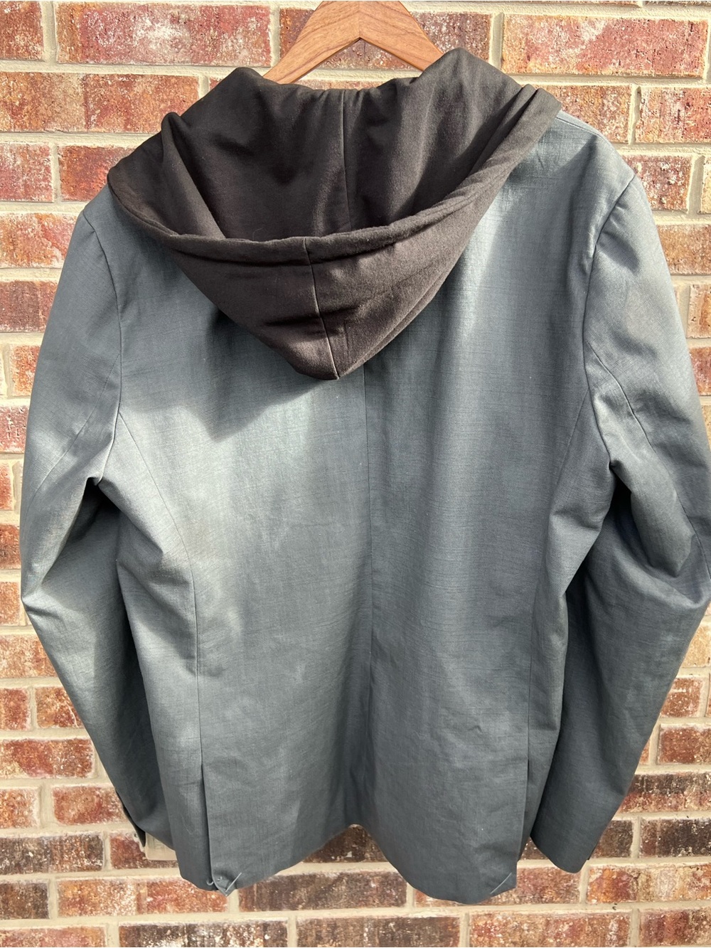 GUESS Slate Gray Blazer Jacket w/ Removable Hoodie 2XL